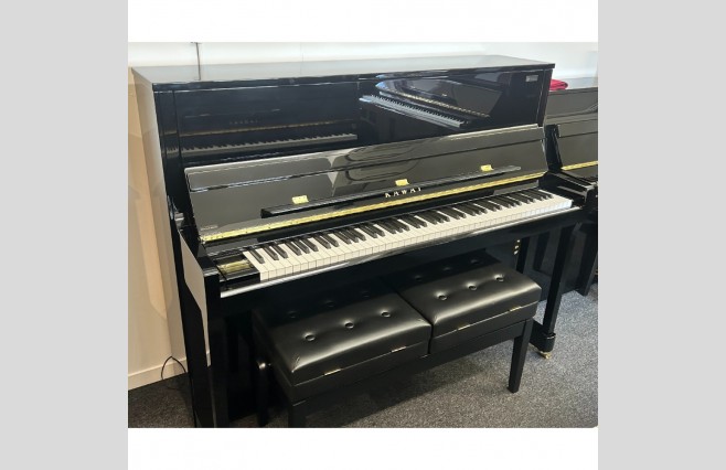 Kawai Polished Ebony K300 Aures Upright Hybrid Piano, Used - All Inclusive Premium Package (SN:F163799) - Image 4